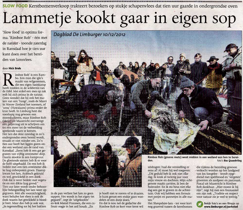 Krantenartikel De Limburger: Lammetjes in Ransdaal